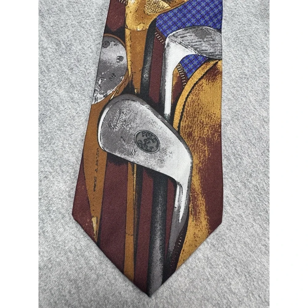 RARE Vintage Polo by Ralph Lauren for Nordstrom Tie Made In USA Golf Clubs